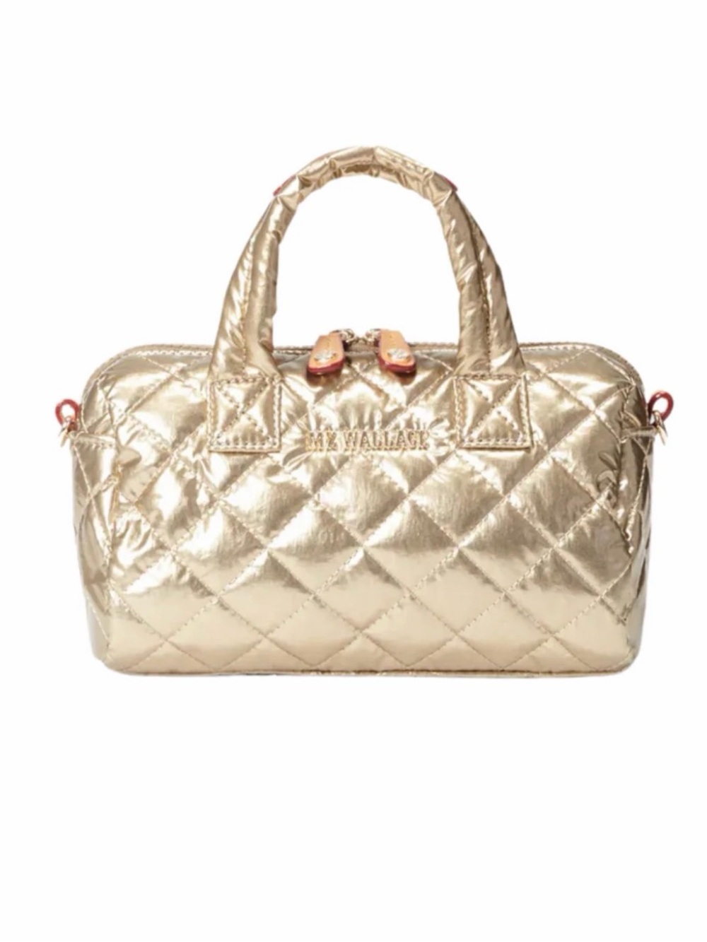 MZ Wallace Mini Metro Satchel-Antique Gold Metallic